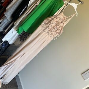 Aidan Mattox cream sequin size 0 dress women’s Juniors spring prom dress w/ bra